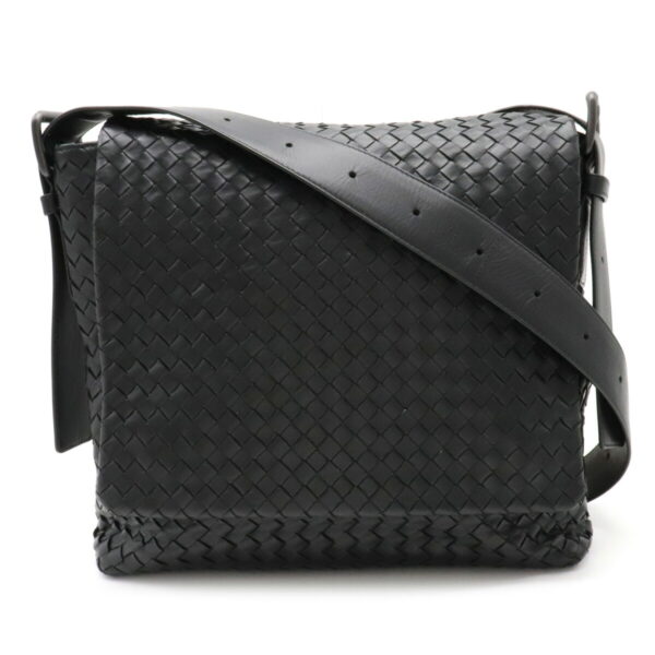 22190963 Bottega Veneta Intrecciato Shoulder Bag Crossbody Black