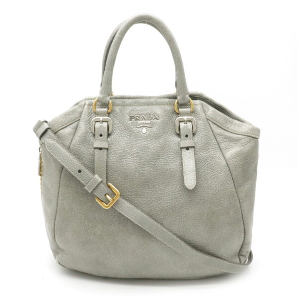 22200685 1 Prada Handbag Leather Gray