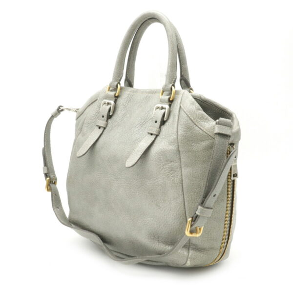 22200685 2 Prada Handbag Leather Gray