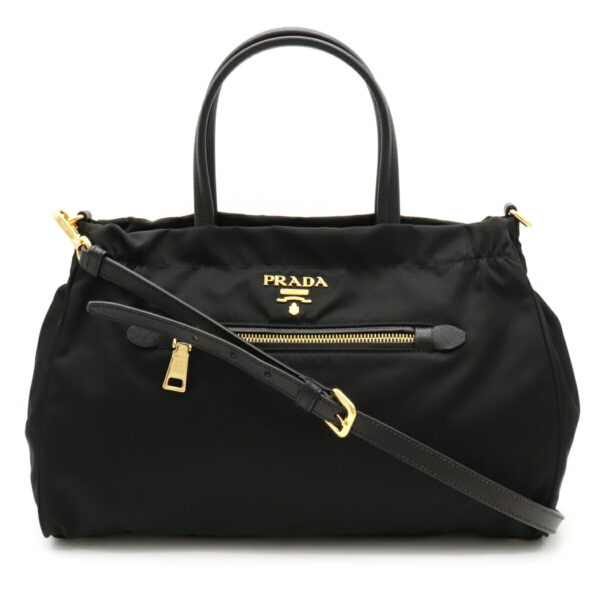 22210281 1 Prada Tote Bag Nylon Leather Nero Black