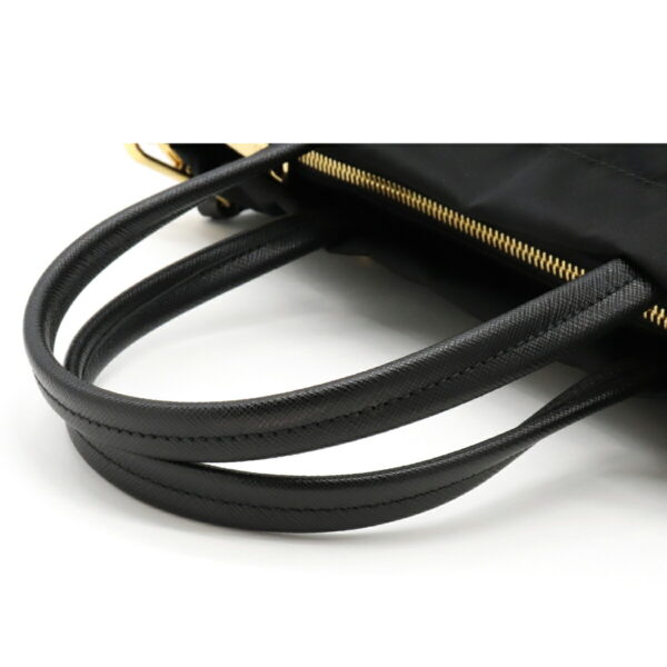 22210281 4 Prada Tote Bag Nylon Leather Nero Black