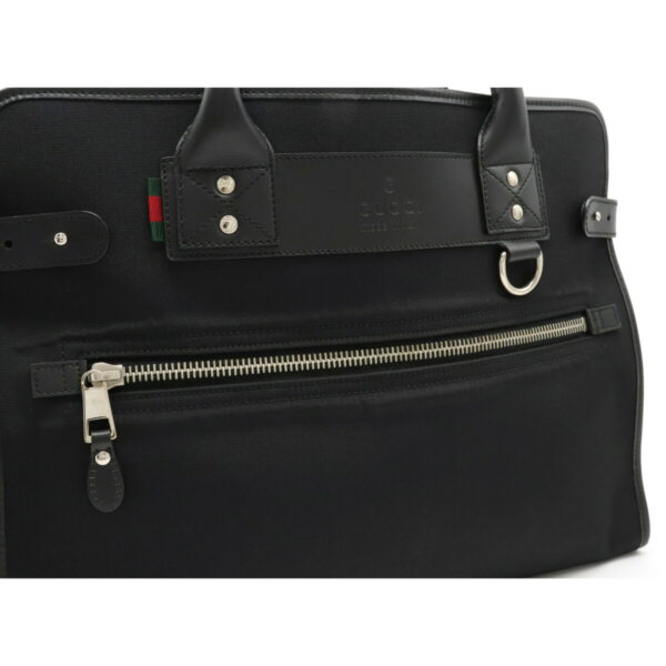 22211097 8 Gucci Nylon Leather Business Briefcase Black