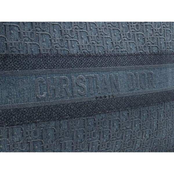 22220040 7 Christian Dior Oblique Book Tote Denim Blue