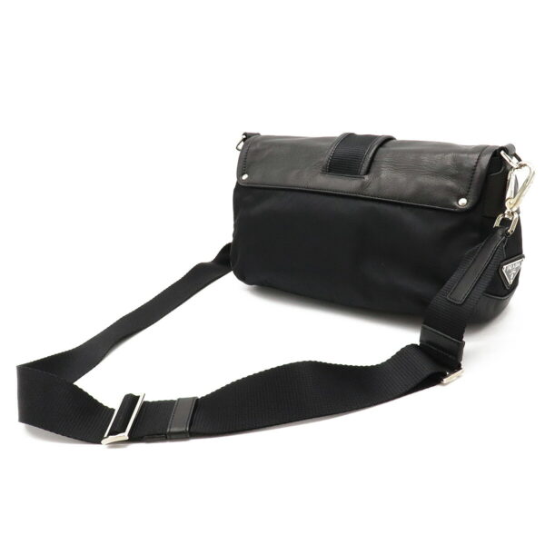 22230432 2 Prada Shoulder Bag Nylon Leather Nero Black