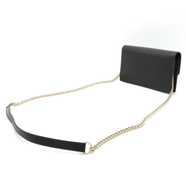 22230475 2 Gucci Interlocking G Leather Chain Wallet Black