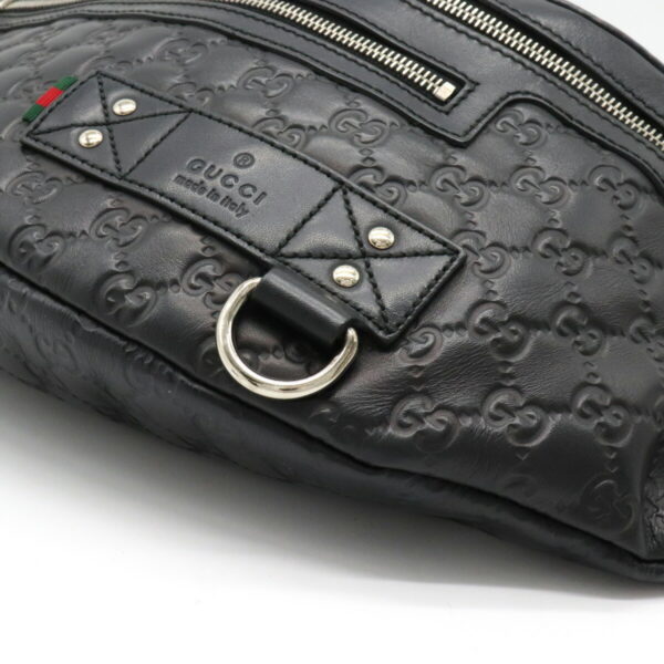 22230508 3 Gucci Guccisima Leather Waist Body Bag Black