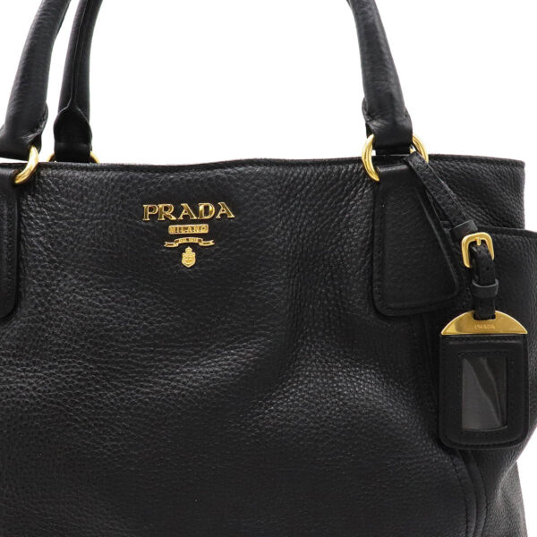 22230782 8 Prada Vitello Daino Tote Bag Leather Nero Black