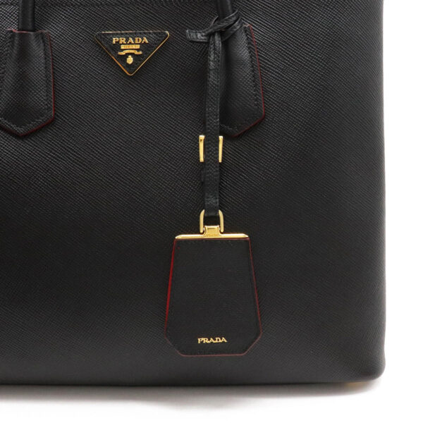 22230790 8 Prada Saffiano Cuir Handbag Leather Nero Black Red