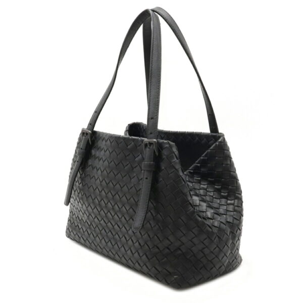 22240099 2 Bottega Veneta Intrecciato Mini Cesta Tote Bag Handbag Leather Black