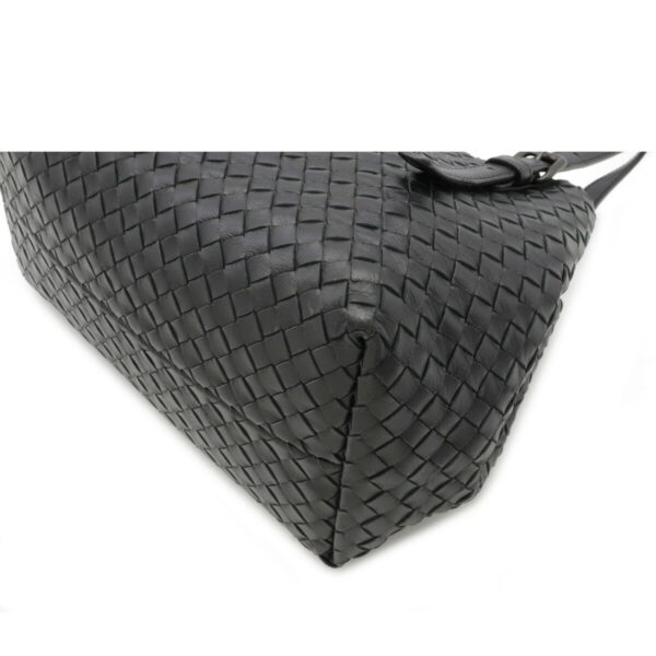 22240099 3 Bottega Veneta Intrecciato Mini Cesta Tote Bag Handbag Leather Black