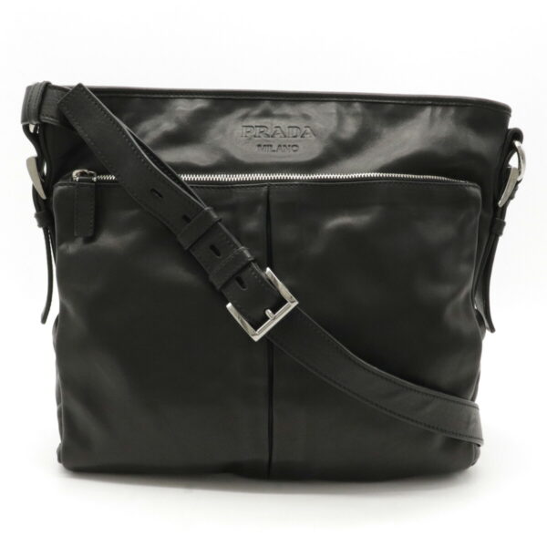 22240562 1 Prada Shoulder Bag Soft Calf Leather Nero Black