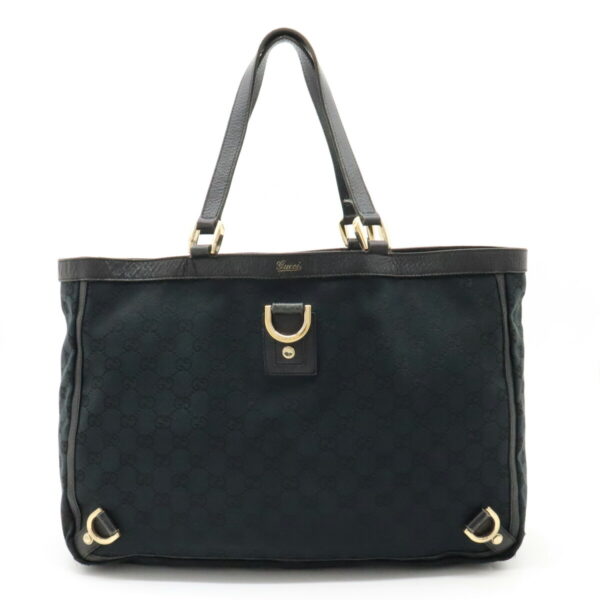 22331004 1 Gucci Abbey GG Tote Bag Leather Black