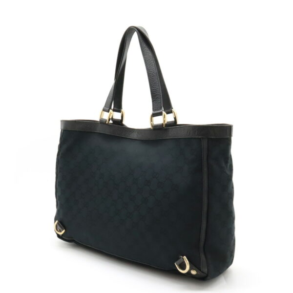 22331004 2 Gucci Abbey GG Tote Bag Leather Black