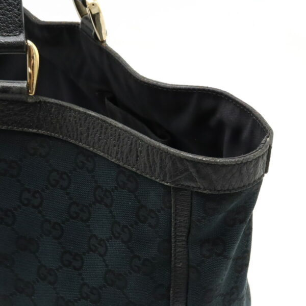 22331004 6 Gucci Abbey GG Tote Bag Leather Black