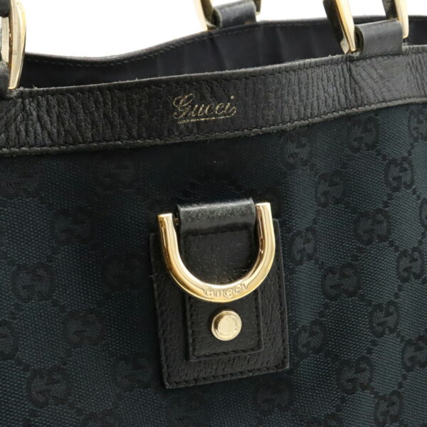 22331004 8 Gucci Abbey GG Tote Bag Leather Black