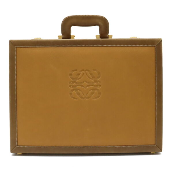 22340873 1 Loewe Amazona Attaché Case Leather Mustard