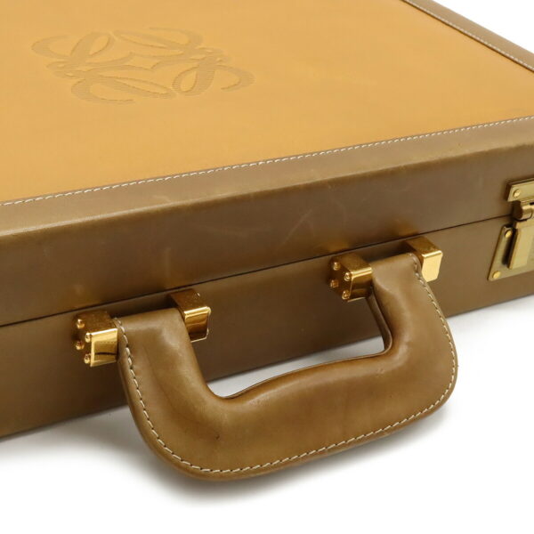 22340873 4 Loewe Amazona Attaché Case Leather Mustard