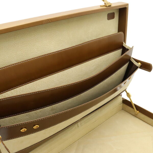 22340873 6 Loewe Amazona Attaché Case Leather Mustard