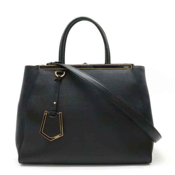 22361216 1 Fendi 2Jours Handbag 2way Leather Black