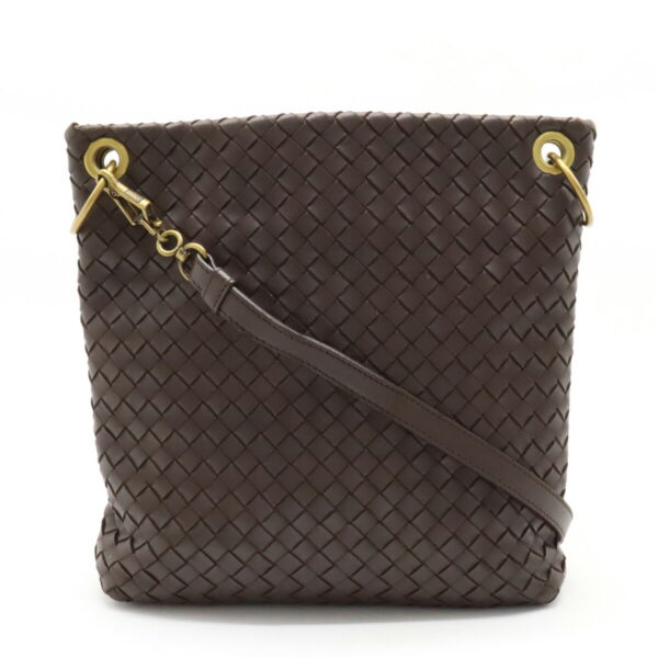 22380992 1 Bottega Veneta Intrecciato Calf Leather Shoulder Bag Brown