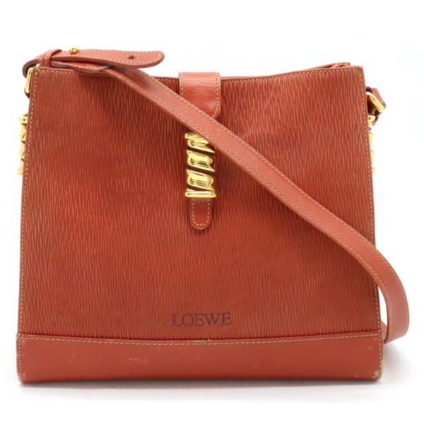 22390586 1 Loewe Velazquez Shoulder Bag Nubuck Leather Terracotta