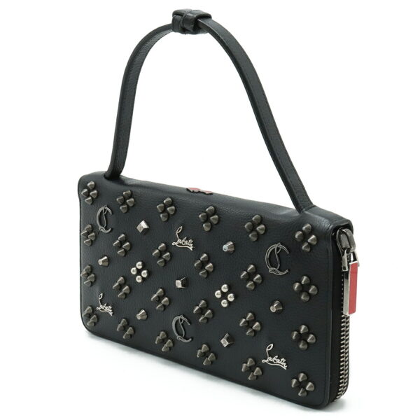 22390923 2 Christian Louboutin Travel Case Clutch Bag Studded Leather Black