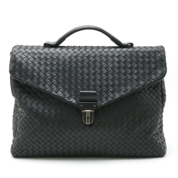 22400803 1 Bottega Veneta Intrecciato Briefcase Leather Black