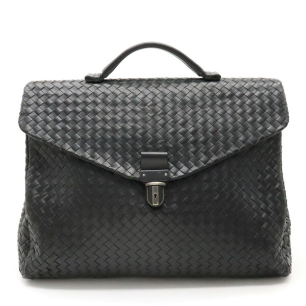 22410736 1 Bottega Veneta Intrecciato Briefcase Leather Black