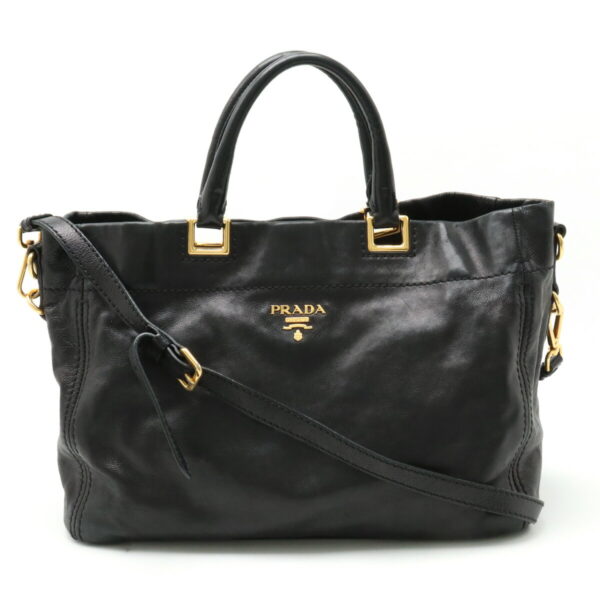 22410788 1 Prada Tote Bag Leather Nero Black