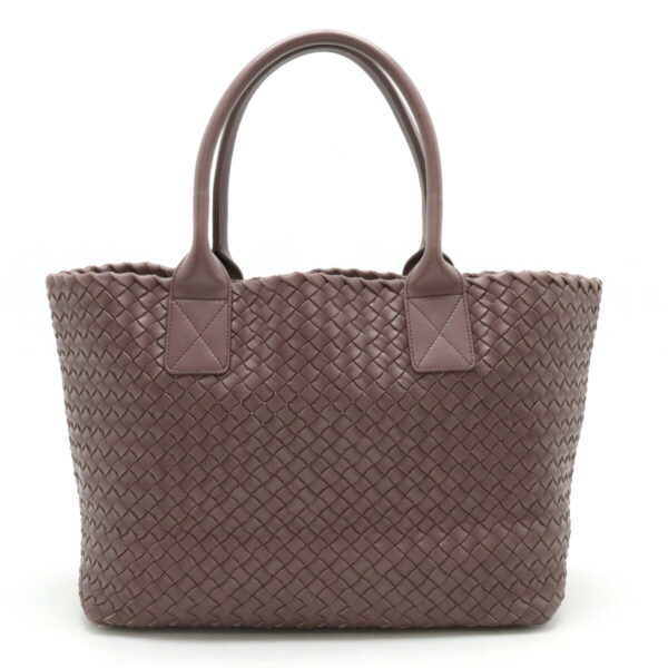 22420099 1 Bottega Veneta Intrecciato Tote Leather Purple Brown