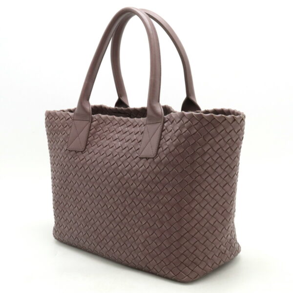 22420099 2 Bottega Veneta Intrecciato Tote Leather Purple Brown