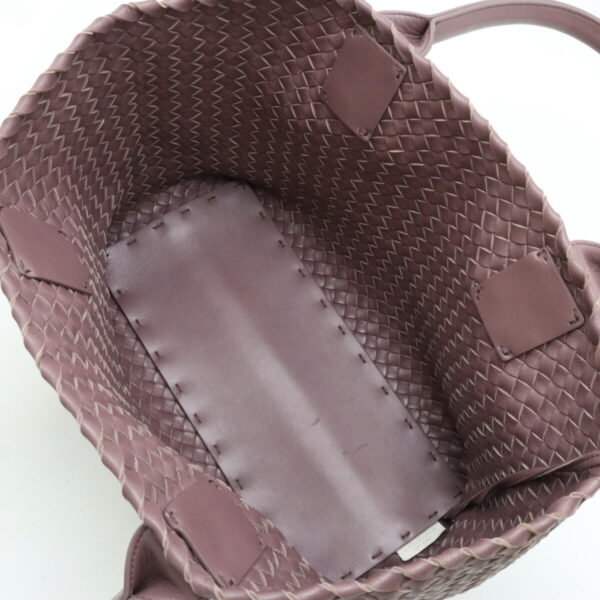 22420099 5 Bottega Veneta Intrecciato Tote Leather Purple Brown