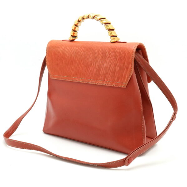 22430151 2 Loewe Velazquez Twist Handbag 2way Leather Terracotta Orange