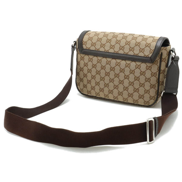 22430556 2 Gucci GG Shoulder Bag Leather Khaki Brown