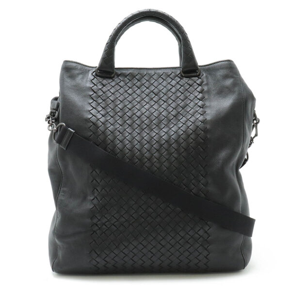 22431041 1 Bottega Veneta Intrecciato Tote 2Way Leather Black