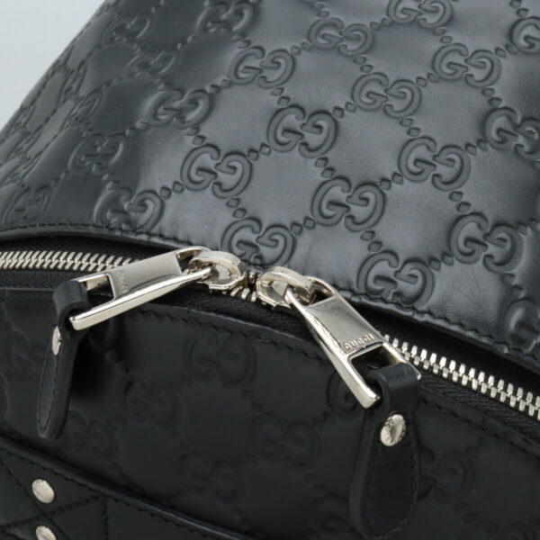 22440130 4 Gucci Guccisima Rubber Backpack Leather Black