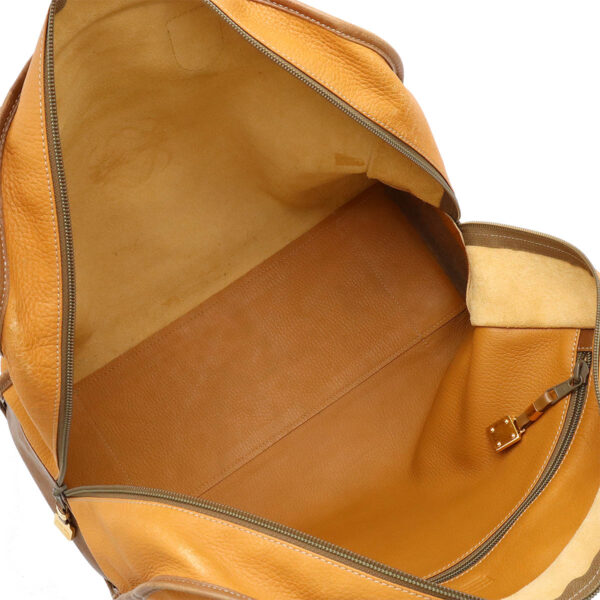 22440202 6 Loewe Amazona 40 Handbag Bicolor Leather Mustard