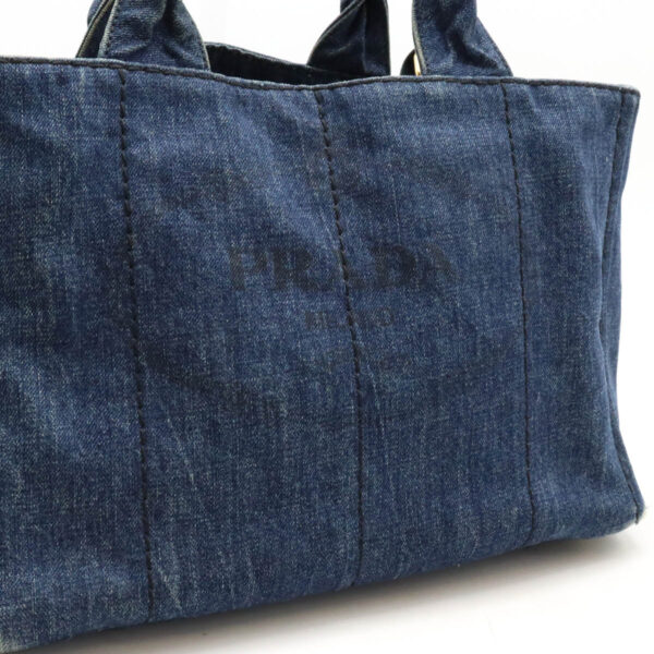 22440555 7 Prada Canapa Tote Bag Denim Canvas Avio Blue