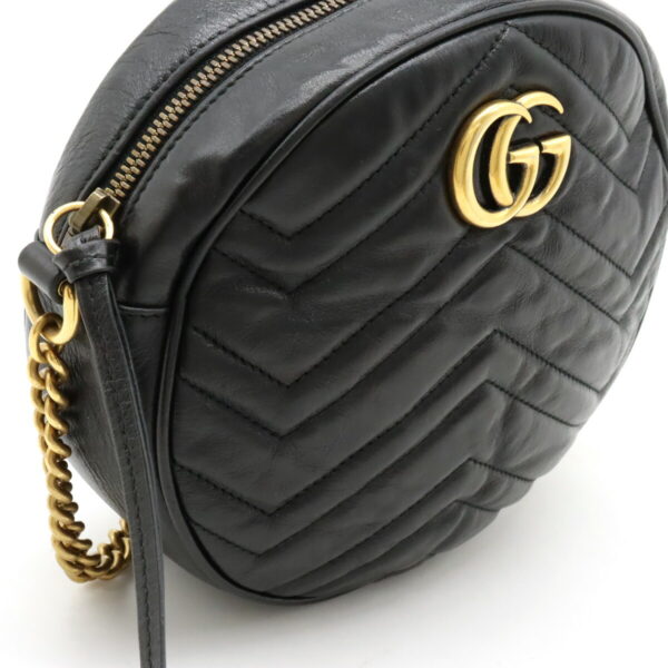 22440556 4 Gucci GG Marmont Mini Chain Bag Leather Black