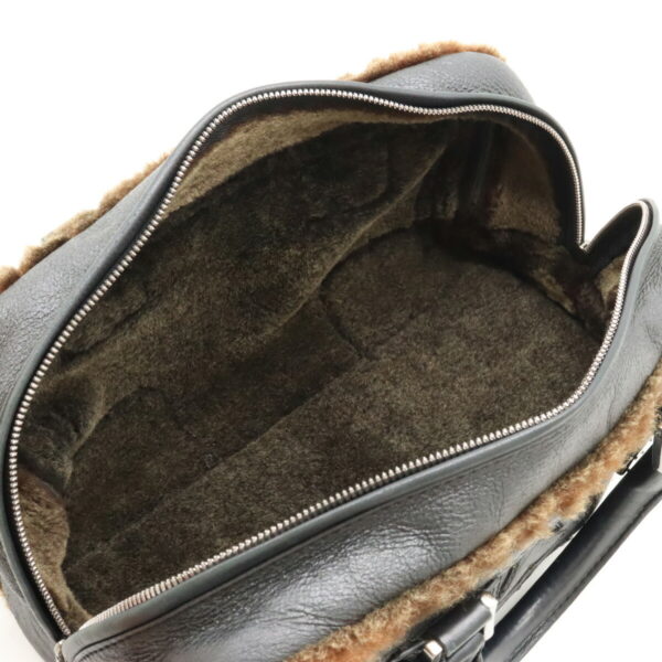 22440557 6 Loewe Amazona 28 Handbag Shearling Leather Dark Gray