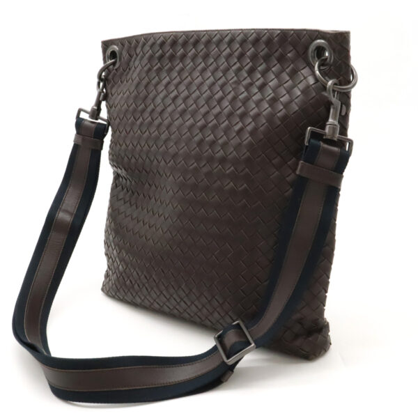 22450096 2 Bottega Veneta Intrecciato Crossbody Leather Brown