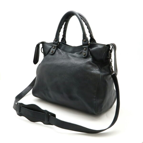 22450407 2 Balenciaga Classic Velo Tote Bag Leather Dark Gray