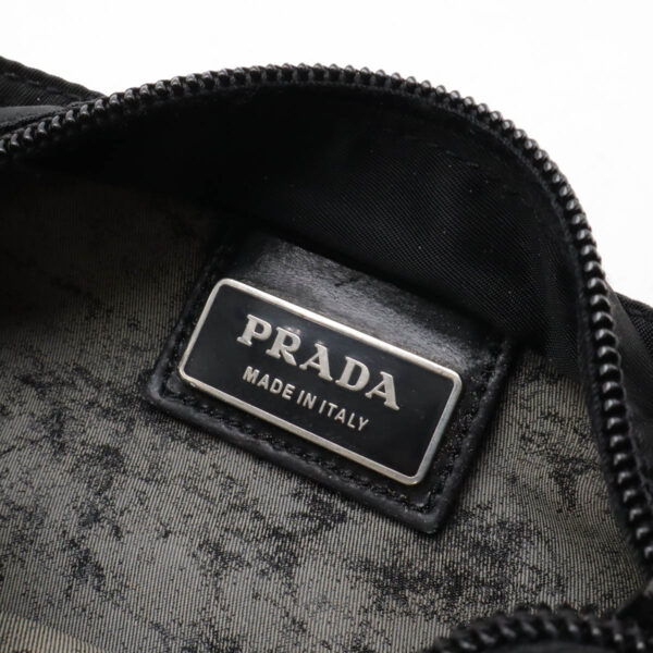 22450415 7 Prada Vela Pochette Crossbody Bag Nylon Leather Nero Black