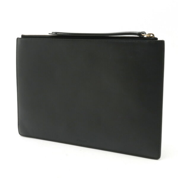 22450685 2 Gucci Ghost Clutch Bag Leather Black