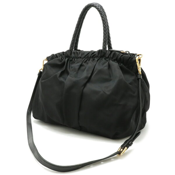 22450961 2 Prada Tessuto Bow Tote Bag Nylon Nero Black