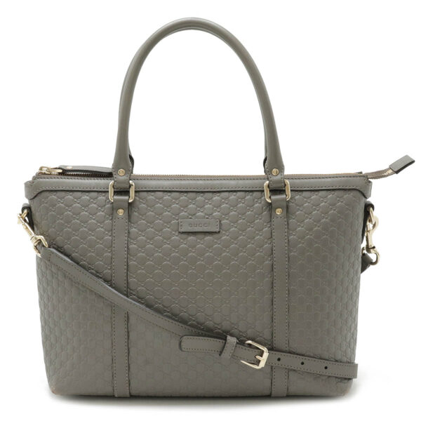 22450965 1 Gucci Micro Guccisima Tote Bag 2way Leather Gray