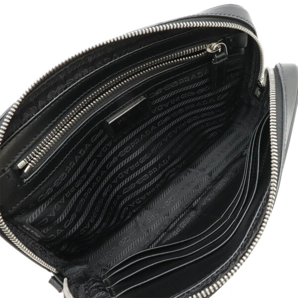 22450999 6 Prada Saffiano Travel Clutch Bag Leather Nero Black