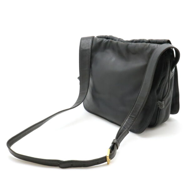 22451040 2 Loewe Anagram Shoulder Bag Leather Black