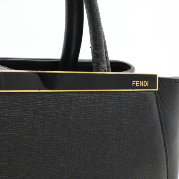 22460846 8 Fendi Petite Toujours Handbag 2way Leather Black