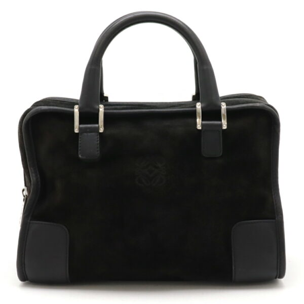 22461135 1 Loewe Amazona 27 Handbag Suede Leather Black